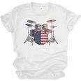 USA Patriotic Drum Kit American Flag Drum Set Unisex Jersey T-Shirt, trending gift USA Patriotic Drum Kit American Flag Drum Set Unisex Jersey T-Shirt, trending gift