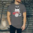 Cat Wearing Sunglasses Playing Drums Drum Kit Musician Unisex Jersey T-Shirt Cat Wearing Sunglasses Playing Drums Drum Kit Musician Unisex Jersey T-Shirt