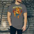 Meow Thai Muay Thai Cat Fighter Pun Dad Joke Unisex Jersey T-Shirt