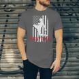 Muay Thai American Flag Fighter Patriotic Unisex Jersey T-Shirt