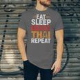 Muay Thai Fighter Eat Sleep Repeat Lifestyle Training Unisex Jersey T-Shirt