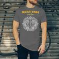 Sak Yant Muay Thai Art Tattoo Twin Tiger Kickboxing Thailand Unisex Jersey T-Shirt