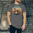 Vintage Drum Kit Silhouette Retro Music Unisex Jersey T-Shirt Vintage Drum Kit Silhouette Retro Music Unisex Jersey T-Shirt