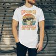 Drummer Like a Musician Only On Time Vintage Sunset Drum Kit Raglan Baseball Tee Unisex Jersey T-Shirt