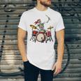Skeleton Drummer Skull Drum Kit Halloween Raglan Baseball Tee Unisex Jersey T-Shirt Skeleton Drummer Skull Drum Kit Halloween Raglan Baseball Tee Unisex Jersey T-Shirt