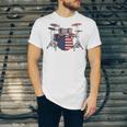 USA Patriotic Drum Kit American Flag Drum Set Unisex Jersey T-Shirt USA Patriotic Drum Kit American Flag Drum Set Unisex Jersey T-Shirt