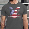 American Flag Drum Kit Patriotic US Drum Art Unisex Jersey T-Shirt