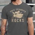 Dieser Opa Rockt Trommzeuger Drummer Musik Drum Kit Unisex Jersey T-Shirt