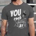Drum Kit Drummer 81 Years 81st Birthday Men Women Unisex Jersey T-Shirt Drum Kit Drummer 81 Years 81st Birthday Men Women Unisex Jersey T-Shirt