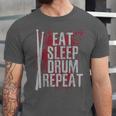 Drummer Eat Sleep Drum Repeat Drum Kit Musician Unisex Jersey T-Shirt Drummer Eat Sleep Drum Repeat Drum Kit Musician Unisex Jersey T-Shirt