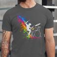Drummer Silhouette Drum Kit Splatter Art Unisex Jersey T-Shirt Drummer Silhouette Drum Kit Splatter Art Unisex Jersey T-Shirt