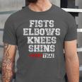 Fist Elbows Knees Shins Martial Arts Muay Thai Unisex Jersey T-Shirt