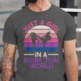 Just A Girl In A Muay Thai World Muay Thai Boxing Unisex Jersey T-Shirt Just A Girl In A Muay Thai World Muay Thai Boxing Unisex Jersey T-Shirt