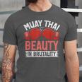 Muay Thai Beauty In Brutality Muay Thai Unisex Jersey T-Shirt