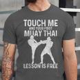 Muay Thai Boxing Kickboxing Your First Lesson Is Free Unisex Jersey T-Shirt