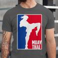 Muay Thai Fighter Retro Kickboxing Training MMA Unisex Jersey T-Shirt