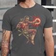 Muay Thai Fighter Southpaw Stance Minimal Silhouette Clean Unisex Jersey T-Shirt