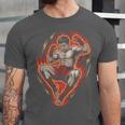 Muay Thai Fighter Teep Push Kick Minimal Line Art Clean Unisex Jersey T-Shirt