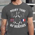 Muay Thai France French Flag Martial Arts Thai Boxing Coach Unisex Jersey T-Shirt Muay Thai France French Flag Martial Arts Thai Boxing Coach Unisex Jersey T-Shirt