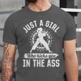 Muay Thai Girls Just a Girl Who Kicks You In The Ass Unisex Jersey T-Shirt Muay Thai Girls Just a Girl Who Kicks You In The Ass Unisex Jersey T-Shirt