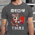 Muay Thai Meow Thai & Thai Boxing Muay Thai Cat Unisex Jersey T-Shirt Muay Thai Meow Thai & Thai Boxing Muay Thai Cat Unisex Jersey T-Shirt