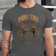 Muay Thai Nak Muay Vintage Thai Boxing Warrior Art Unisex Jersey T-Shirt