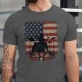 Patriotic Drum Kit Silhouette American Flag Unisex Jersey T-Shirt Patriotic Drum Kit Silhouette American Flag Unisex Jersey T-Shirt