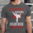 Rock Paper Scissors Head Kick I Win Muay Thai Unisex Jersey T-Shirt