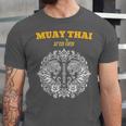 Sak Yant Muay Thai Art Tattoo Twin Tiger Kickboxing Thailand Unisex Jersey T-Shirt