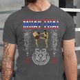 Sawadee Thai Traditional Sak Yant Thai Twin Tiger Muay Thai Unisex Jersey T-Shirt Sawadee Thai Traditional Sak Yant Thai Twin Tiger Muay Thai Unisex Jersey T-Shirt