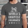 Vintage World'S Okayest Drummer Drum Kit Unisex Jersey T-Shirt Vintage World'S Okayest Drummer Drum Kit Unisex Jersey T-Shirt