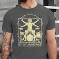 Vitruvian Drummer Drum Kit Music Lover Musician Men Unisex Jersey T-Shirt