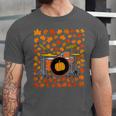 Women's Drum Kit With Leaves Fall Drummer Autumn Musician Unisex Jersey T-Shirt