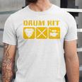 Drum Kit Band Drumming Drumsticks Musical Drums Unisex Jersey T-Shirt Drum Kit Band Drumming Drumsticks Musical Drums Unisex Jersey T-Shirt