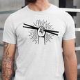 Drummer Drum Kit Rock & Roll Music Drummer Unisex Jersey T-Shirt Drummer Drum Kit Rock & Roll Music Drummer Unisex Jersey T-Shirt