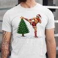 Festive Muay Thai Santa Christmas Unisex Jersey T-Shirt