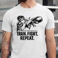Train Fight Repeat Nak Muay Thai Boxing Fighter Raglan Baseball Tee Unisex Jersey T-Shirt Train Fight Repeat Nak Muay Thai Boxing Fighter Raglan Baseball Tee Unisex Jersey T-Shirt