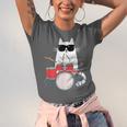 Cat Wearing Sunglasses Playing Drums Drum Kit Musician Unisex Jersey T-Shirt Cat Wearing Sunglasses Playing Drums Drum Kit Musician Unisex Jersey T-Shirt