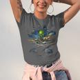 Drum Kit Percussionist Drummer Van Gogh Alien Playing Drums Unisex Jersey T-Shirt