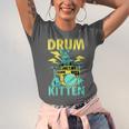 Women's Cute Drummer Cat Drum Kitten Unisex Jersey T-Shirt Women's Cute Drummer Cat Drum Kitten Unisex Jersey T-Shirt