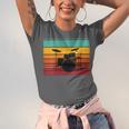 Women's Retro Drum Kit Silhouette With Color Stripes Unisex Jersey T-Shirt Women's Retro Drum Kit Silhouette With Color Stripes Unisex Jersey T-Shirt