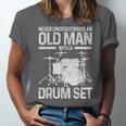 Drummer Drum Kit Vintage Drummer Unisex Jersey T-Shirt Drummer Drum Kit Vintage Drummer Unisex Jersey T-Shirt