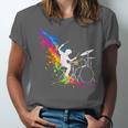 Drummer Silhouette Drum Kit Splatter Art Unisex Jersey T-Shirt Drummer Silhouette Drum Kit Splatter Art Unisex Jersey T-Shirt