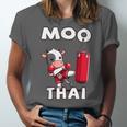 Moo Thai Muay Thai Thai Boxing For Kids Muay Thai Cow Unisex Jersey T-Shirt