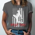 Muay Thai American Flag Fighter Patriotic Unisex Jersey T-Shirt