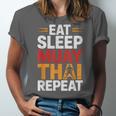 Muay Thai Fighter Eat Sleep Repeat Lifestyle Training Unisex Jersey T-Shirt