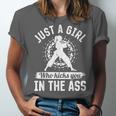 Muay Thai Girls Just a Girl Who Kicks You In The Ass Unisex Jersey T-Shirt Muay Thai Girls Just a Girl Who Kicks You In The Ass Unisex Jersey T-Shirt