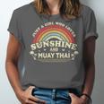 Muay Thai Shirt A Girl Who Loves Sunshine And Muay Thai Unisex Jersey T-Shirt Muay Thai Shirt A Girl Who Loves Sunshine And Muay Thai Unisex Jersey T-Shirt