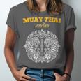 Sak Yant Muay Thai Art Tattoo Twin Tiger Kickboxing Thailand Unisex Jersey T-Shirt