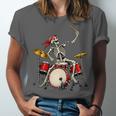 Skeleton Drummer Skull Drum Kit Halloween Sleeveless Unisex Jersey T-Shirt Skeleton Drummer Skull Drum Kit Halloween Sleeveless Unisex Jersey T-Shirt